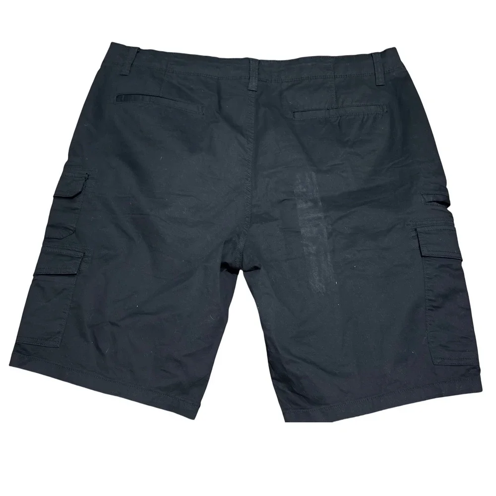 Iron Flex Mens Black Cargo Shorts Sz 38 Multi Pocket Tactical Utility Summer‎ A6